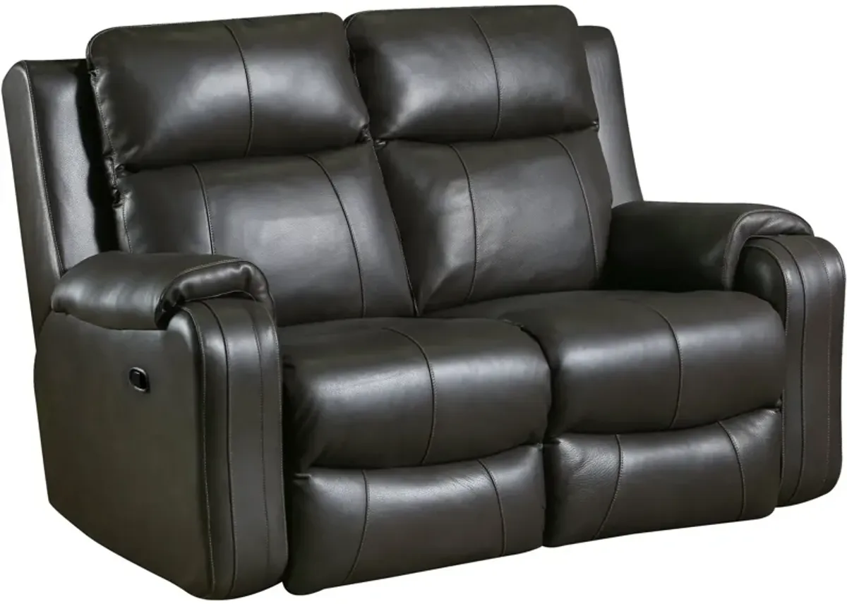 Contour Leather Reclining Loveseat