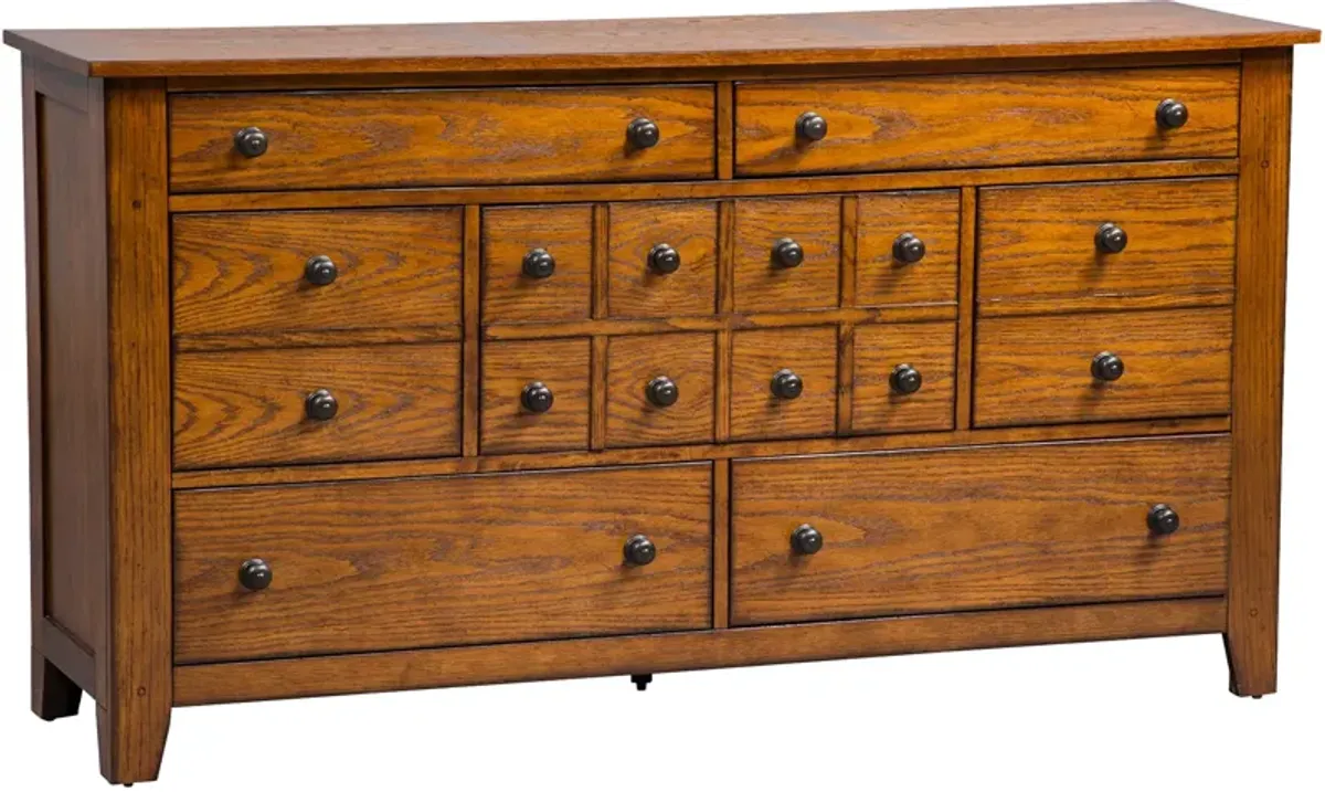 | Grandpas Cabin 7 Drawer Dresser | Medium Brown