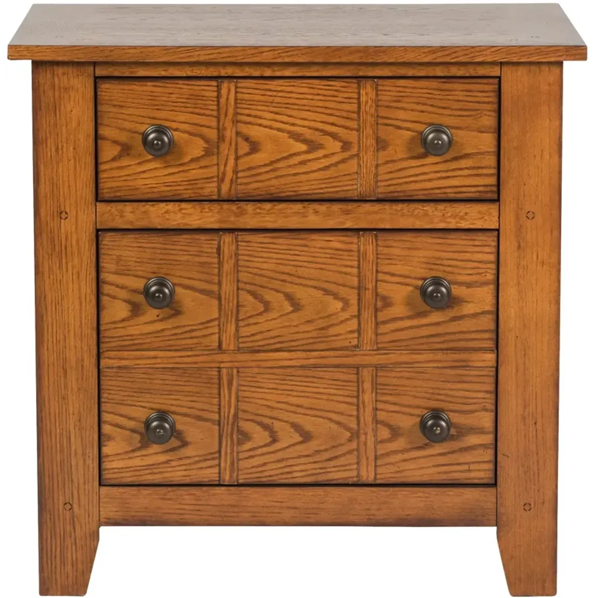 | Grandpas Cabin 2 Drawer Nightstand | Medium Brown