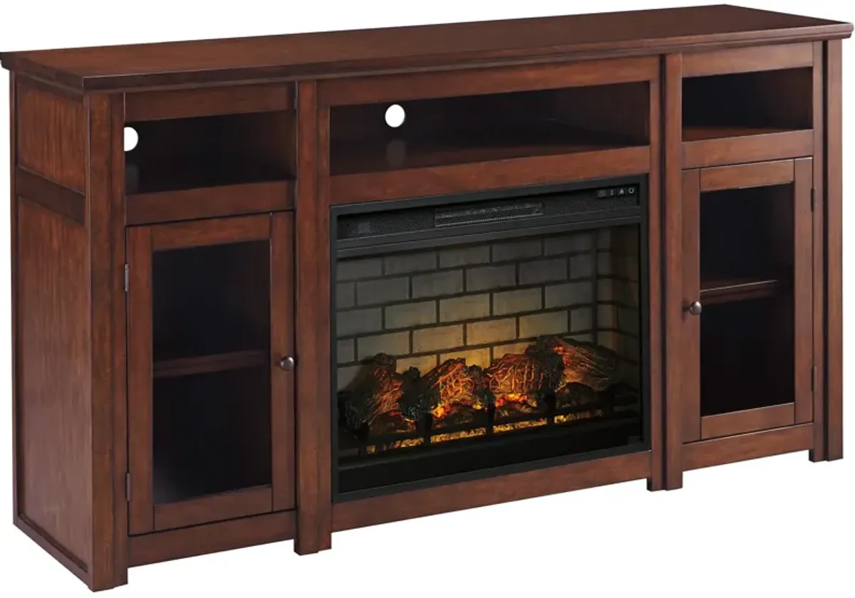 Ashley Furniture | Harpan 72" Fireplace TV Stand | Reddish Brown