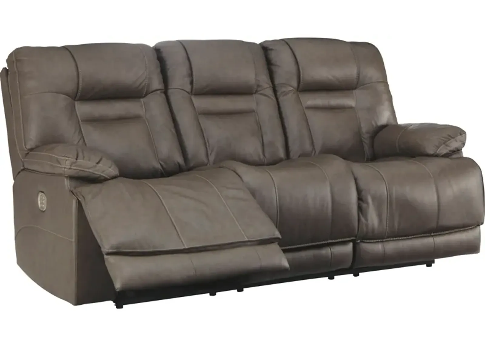 Ashley Furniture | Wurstrow Power Reclining Sofa | Smoke