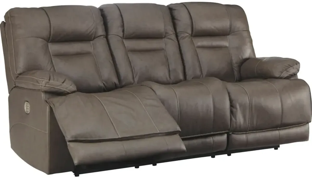 Ashley Furniture | Wurstrow Power Reclining Sofa | Smoke