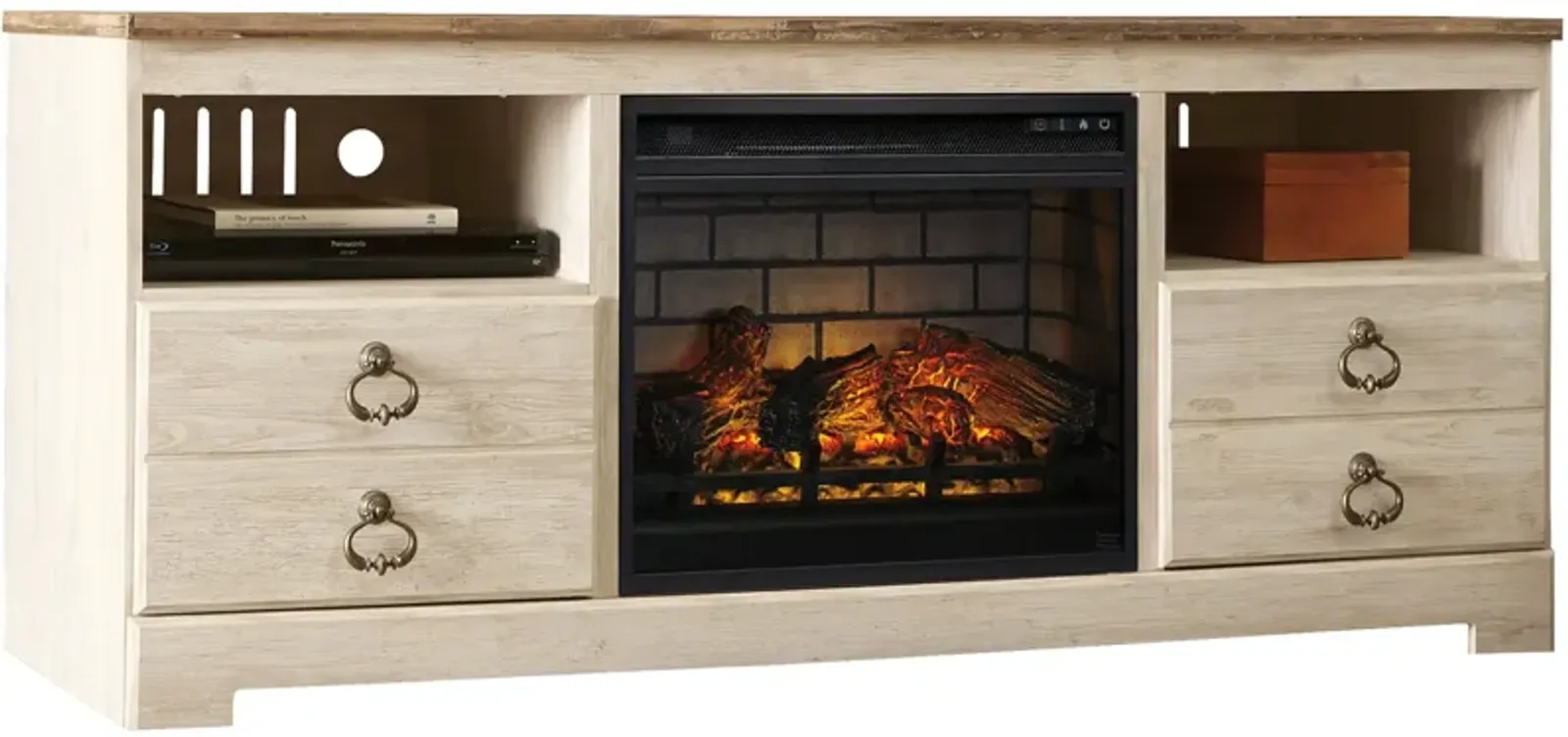 Willowton 64 Inch Infrared Fireplace TV Stand