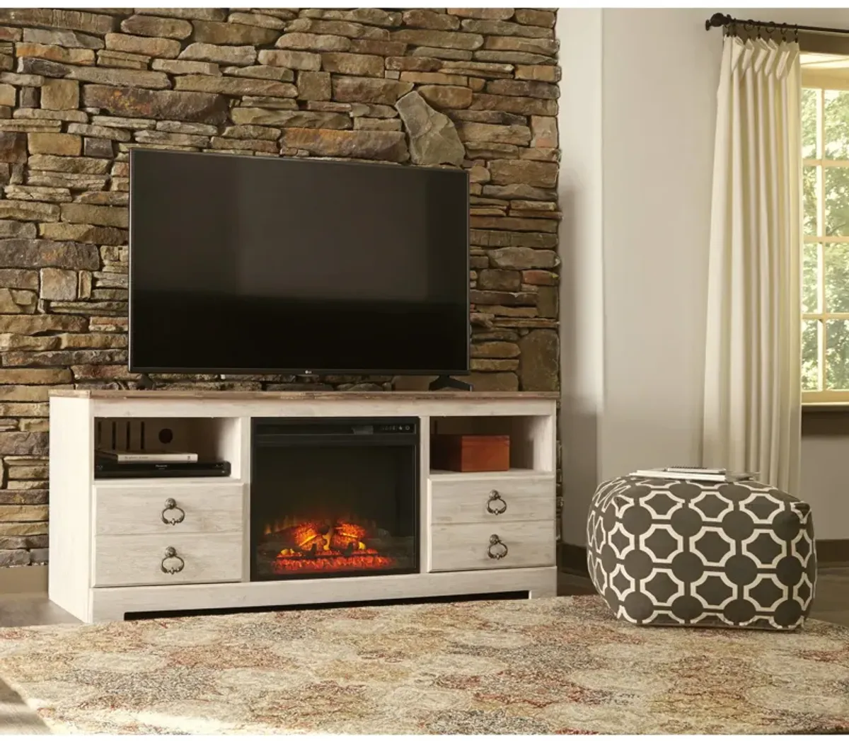 Willowton 64 Inch Fireplace TV Stand