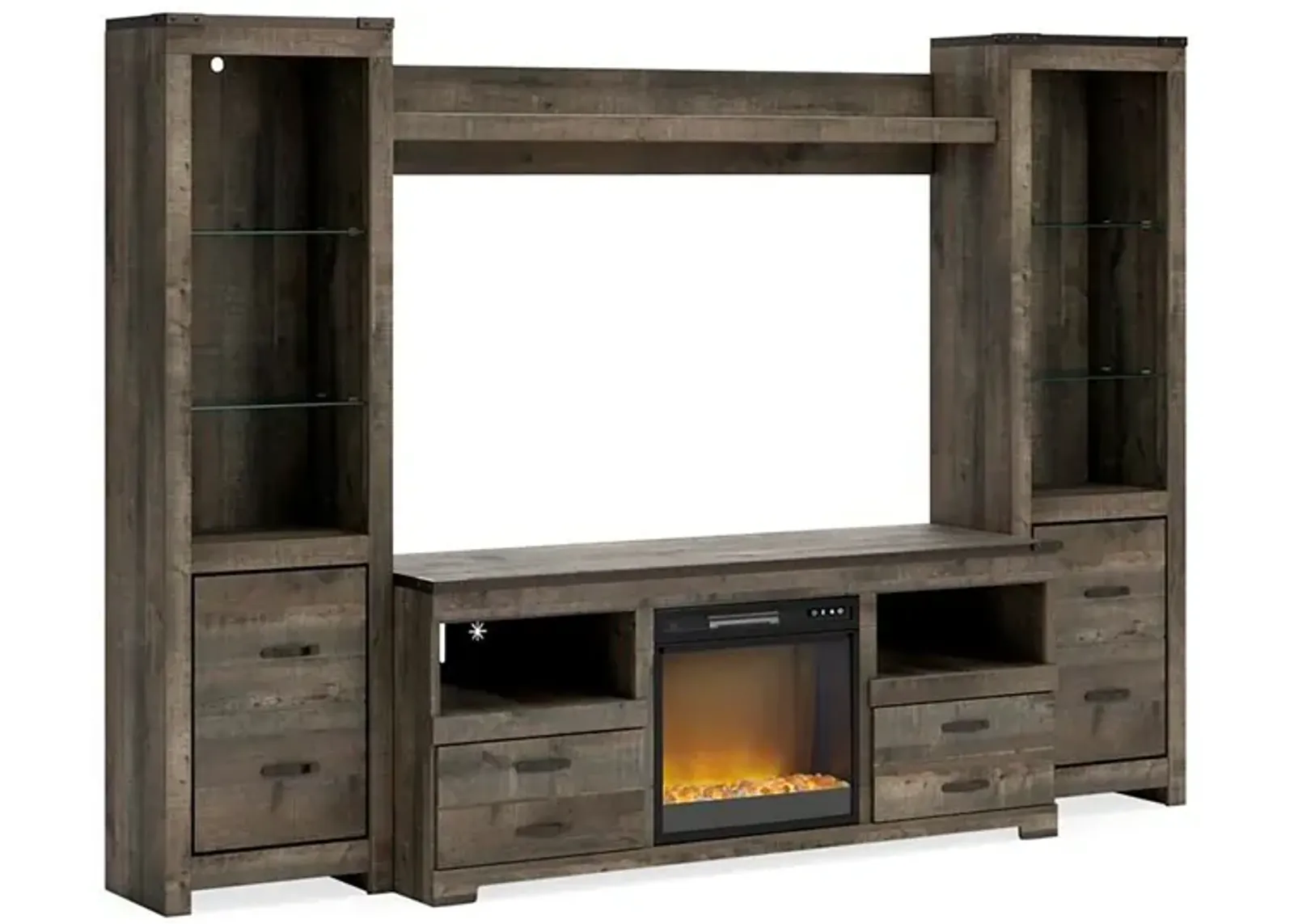 Ashley Furniture | Trinell 63" Fireplace TV Stand | Brown