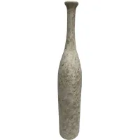 Terracotta Botella Picuda Travertine Medium Long Neck Floor Vase