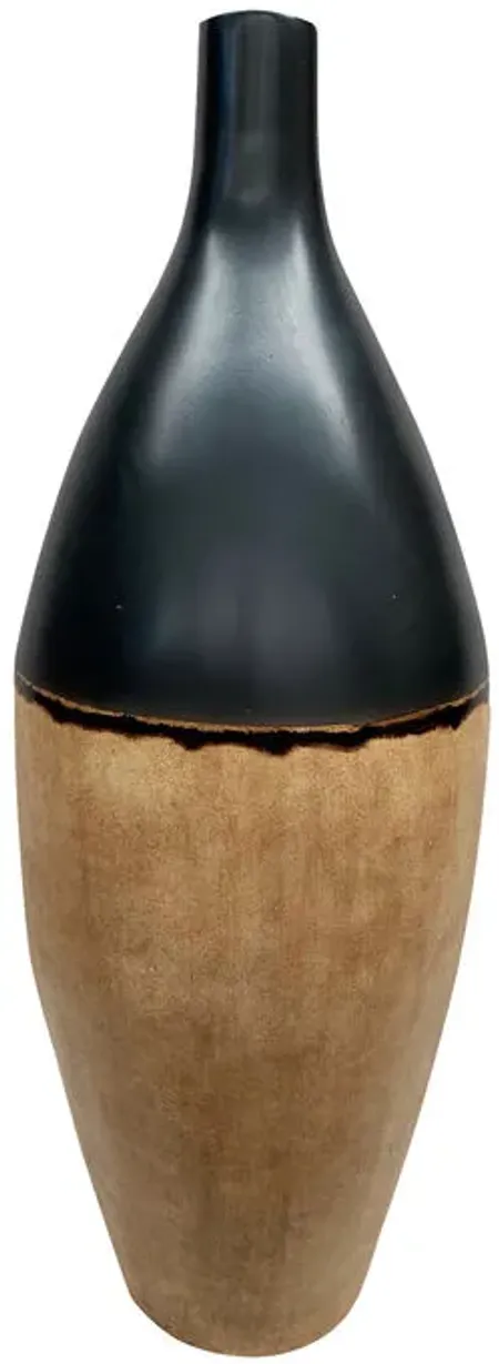Terracotta Jarron Pinon Clear Large Short Neck Floor Vase 