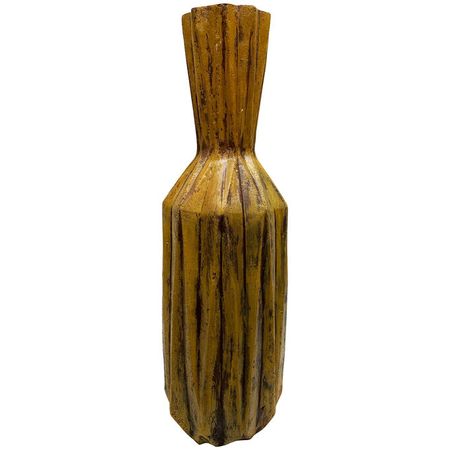 Terracotta Botellon Diamante Mustard Vase