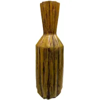 Terracotta Botellon Diamante Mustard Vase