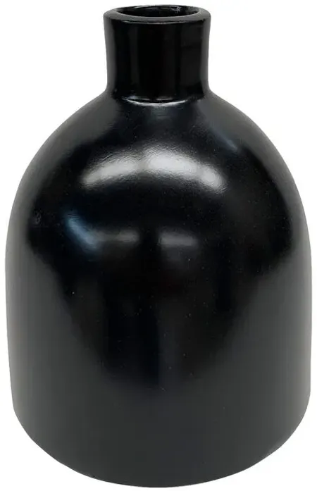 Terracotta Florero Black Medium Bottle Vase