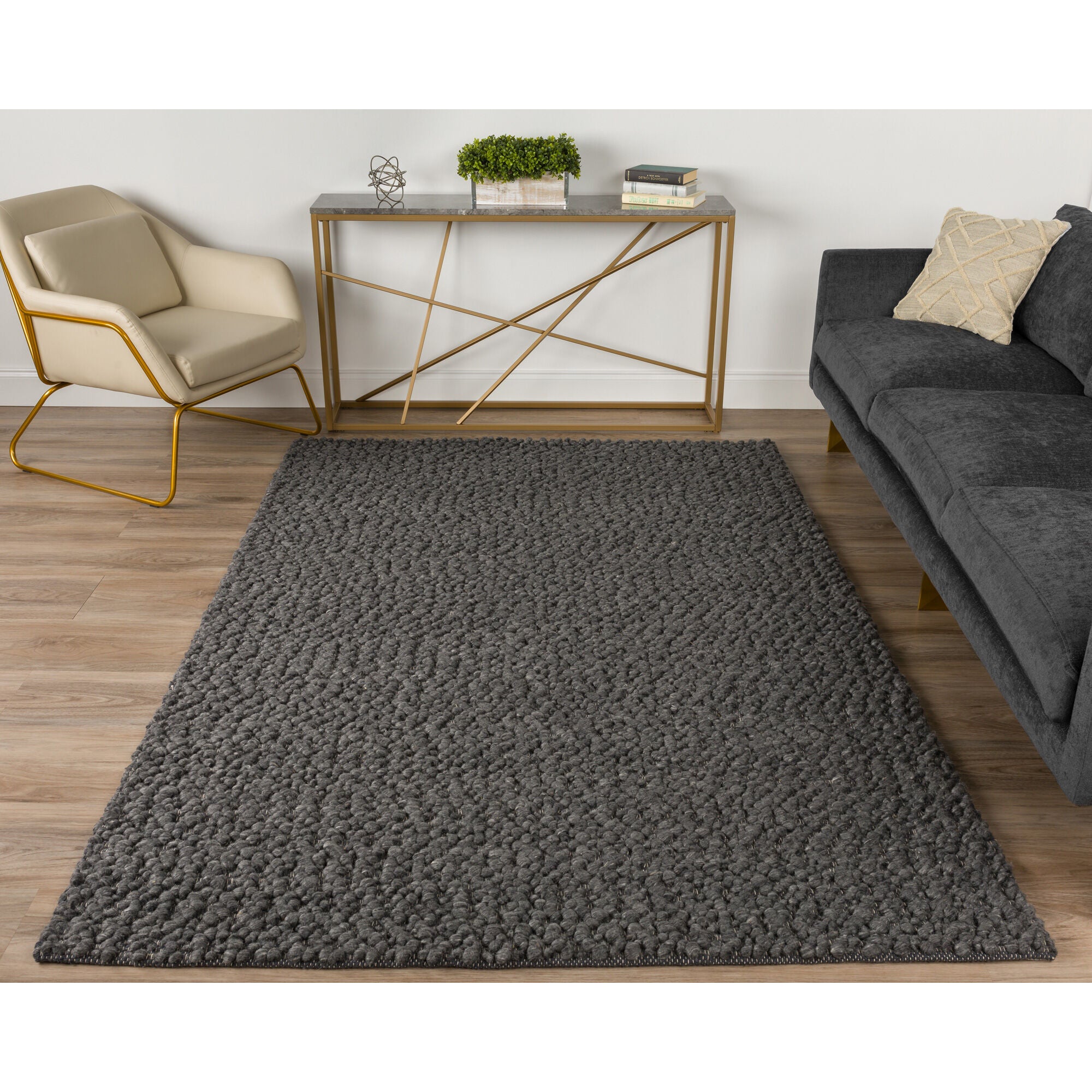 Dalyn Rug Company | Gorbea Latte | Charcoal 5'x8' Rugs