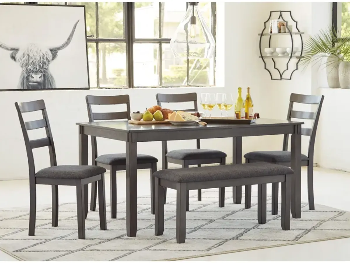 Ashley Furniture | Bridson 6 Piece Dining Set | Gray