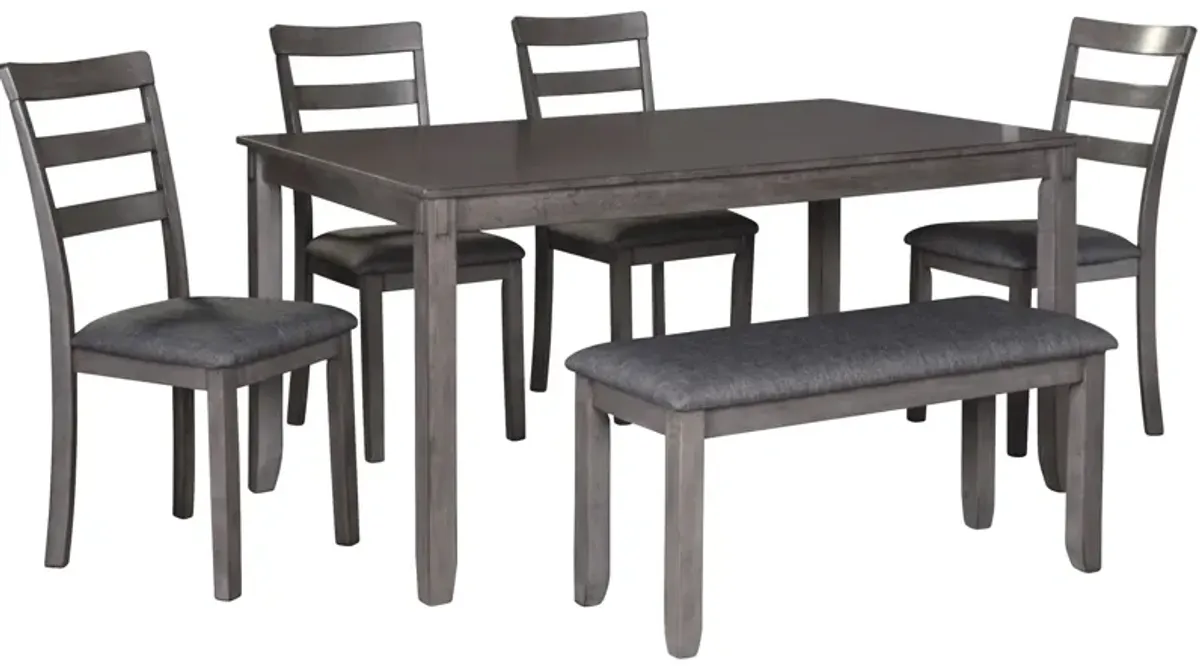 Ashley Furniture | Bridson 6 Piece Dining Set | Gray