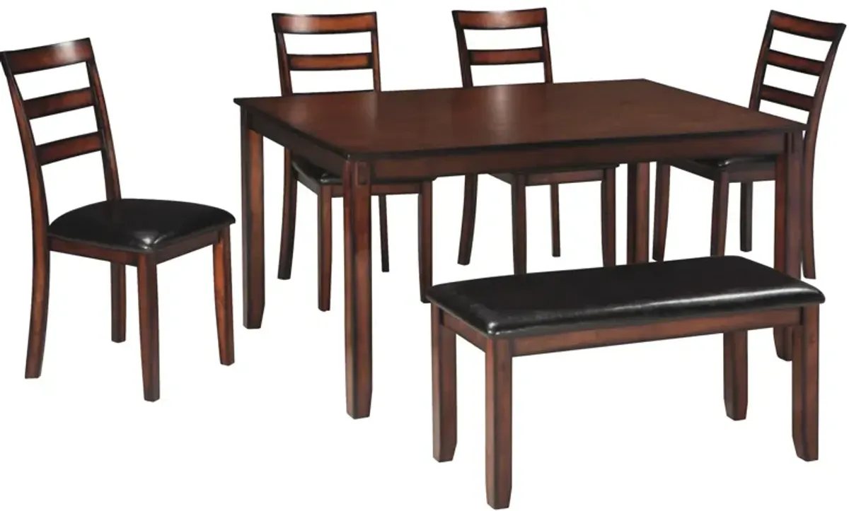 Ashley Furniture | Coviar 6 Piece Dining Set | Brown