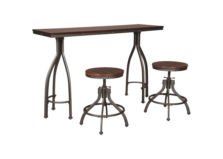 Ashley Furniture | Odium 3 Piece Counter Dining Set | Brown