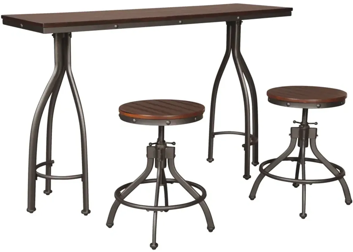 Ashley Furniture | Odium 3 Piece Counter Dining Set | Brown