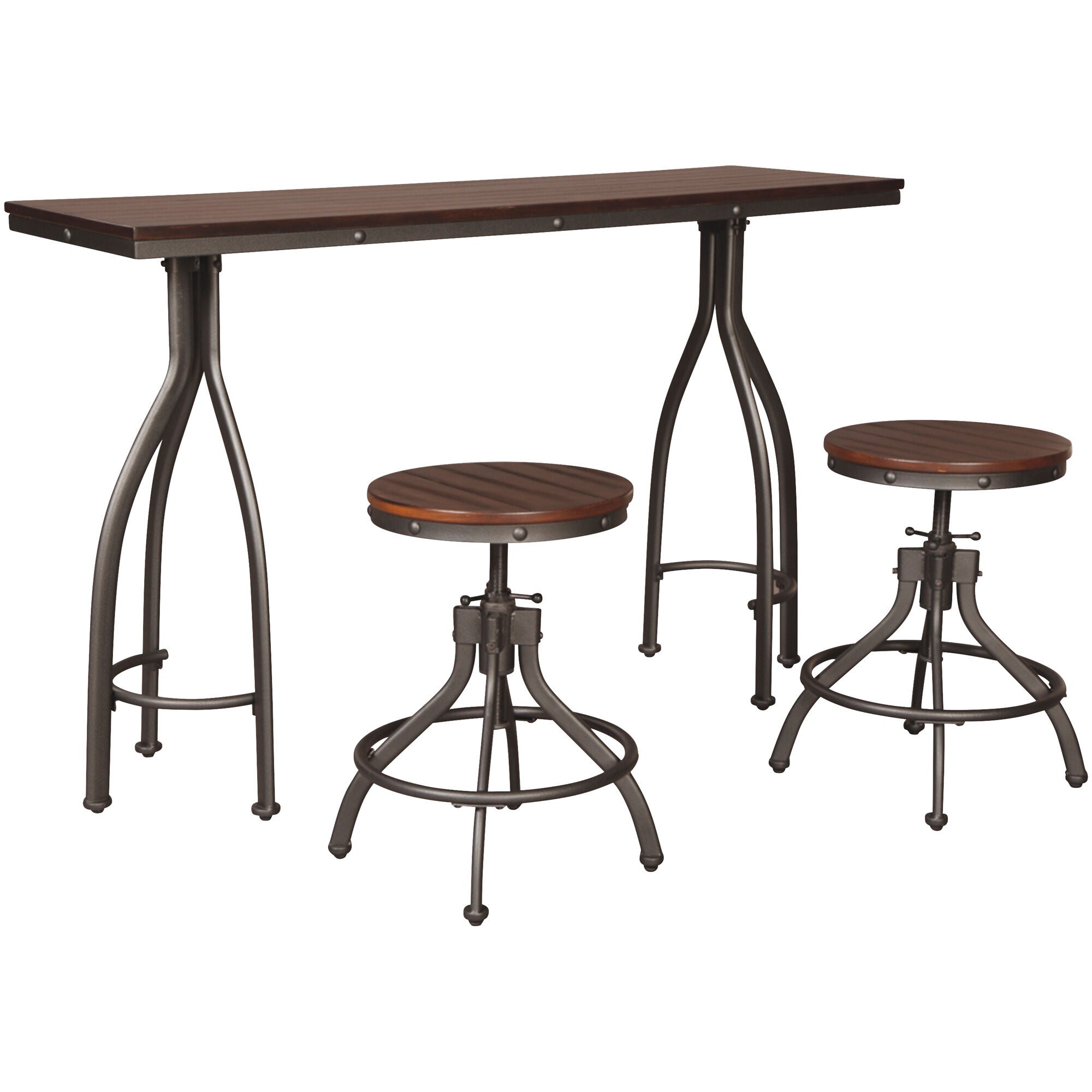 Ashley Furniture | Odium 3 Piece Counter Dining Set | Brown