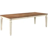 Realyn Chipped White Rectangular Dining Table