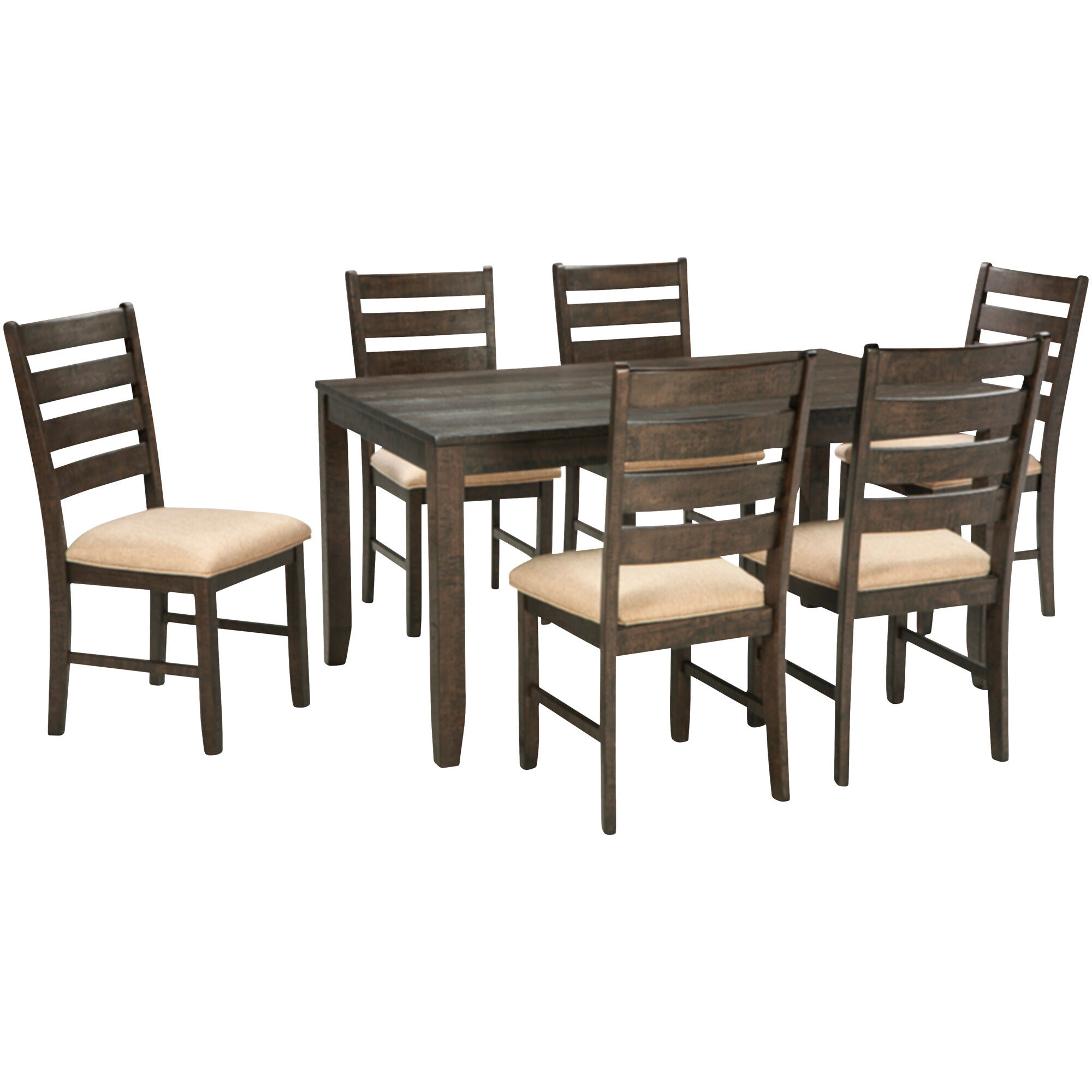 Ashley Furniture | Rokane 7 Piece Dining Set | Brown