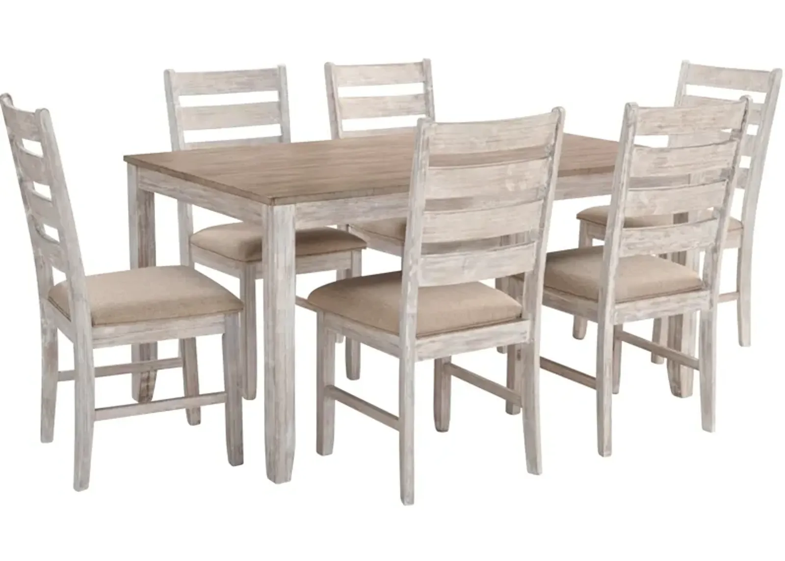 Ashley Furniture | Skempton 7 Piece Dining Set | White