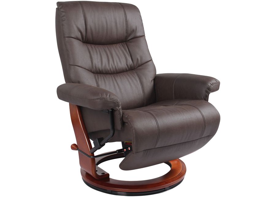 Benchmaster | Valencia Recliner with Flip Up Footrest Chair | Dark Brown