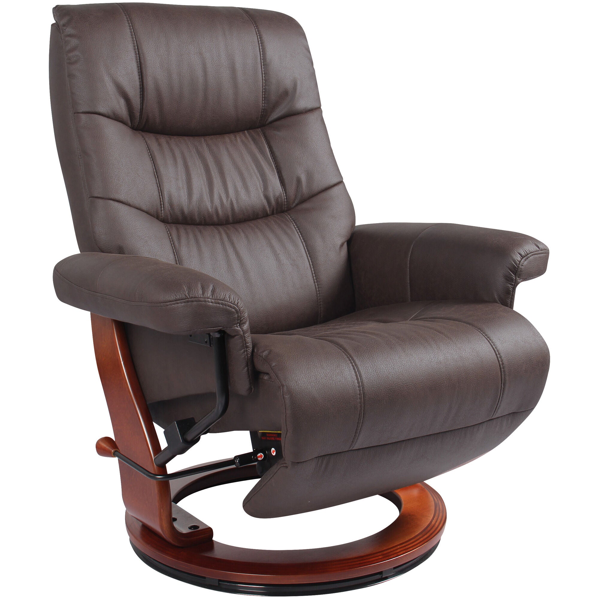 Benchmaster | Valencia Recliner with Flip Up Footrest Chair | Dark Brown