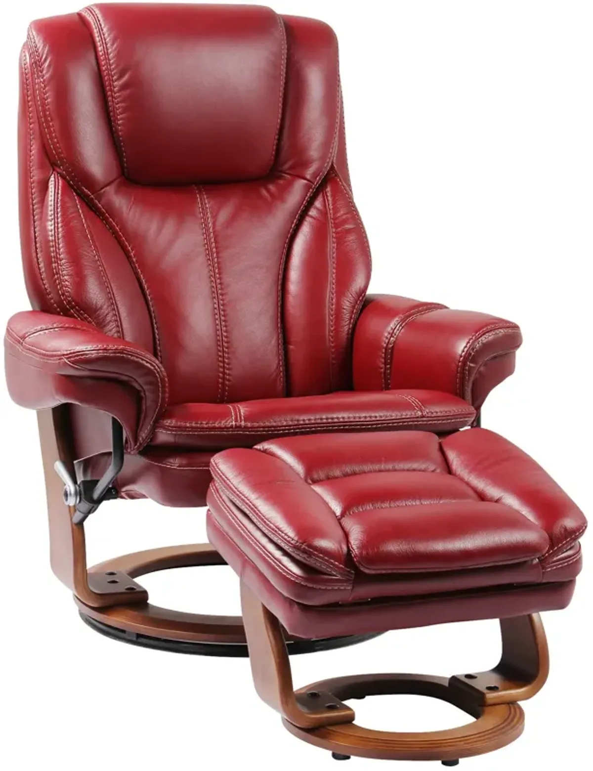 | Hana Recliner with Ottoman | Ruby Red