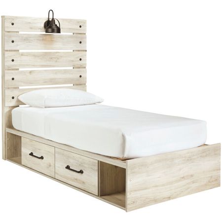Cambeck White Twin 2 Drawer Storage Bed