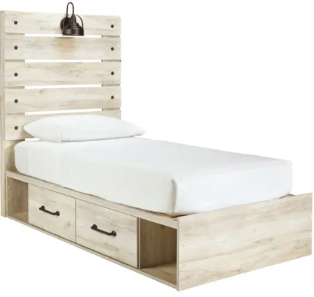 Cambeck White Twin 2 Drawer Storage Bed