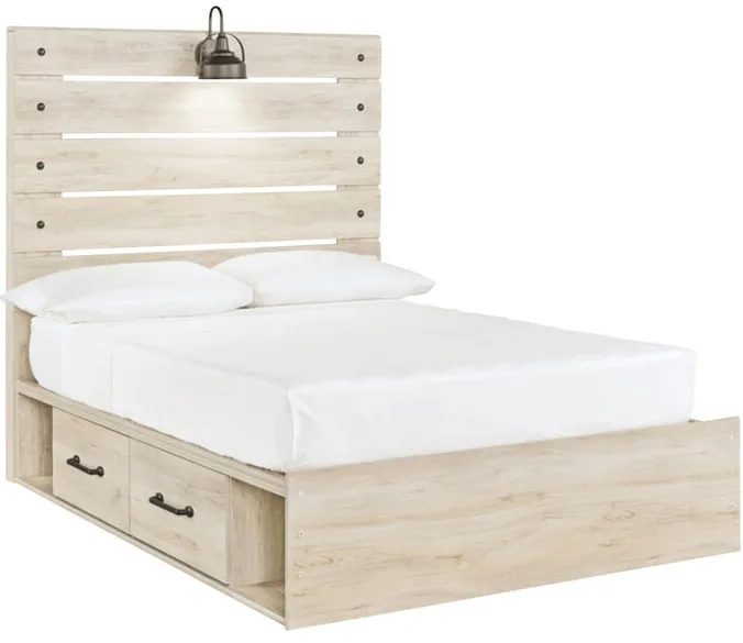 Cambeck White Full 2 Drawer Storage Bed