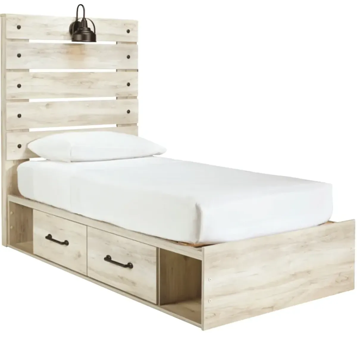 Ashley Furniture | King Cambeck 2 Drawer Storage Bed | White