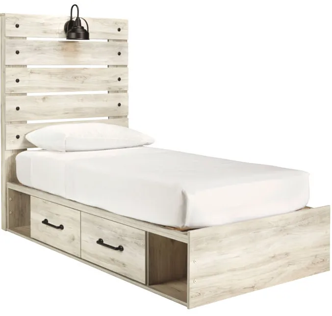 Cambeck White Twin 4 Drawer Storage Bed