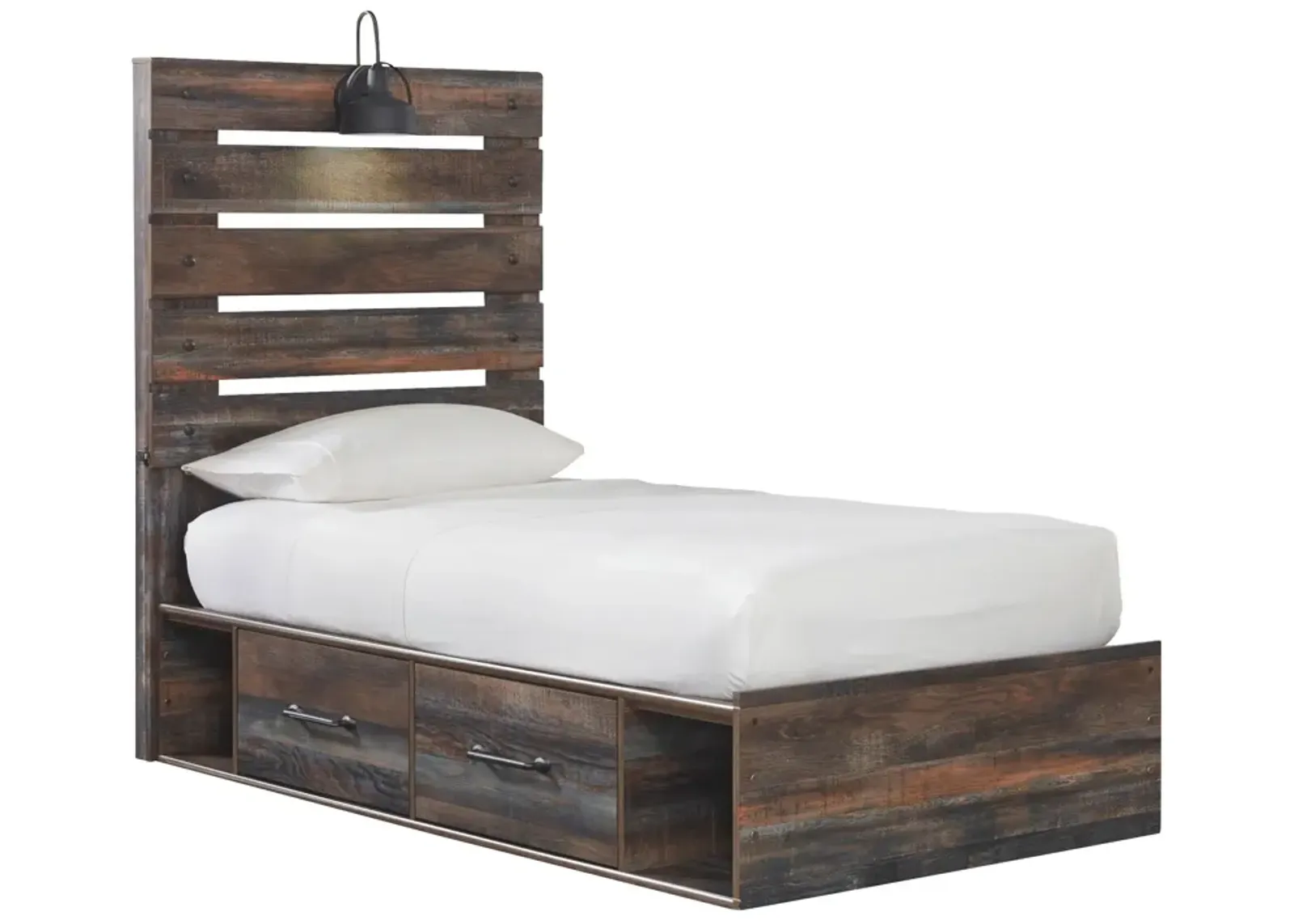 Ashley Furniture | Twin Drystan 2 Drawer Storage Bed | Brown