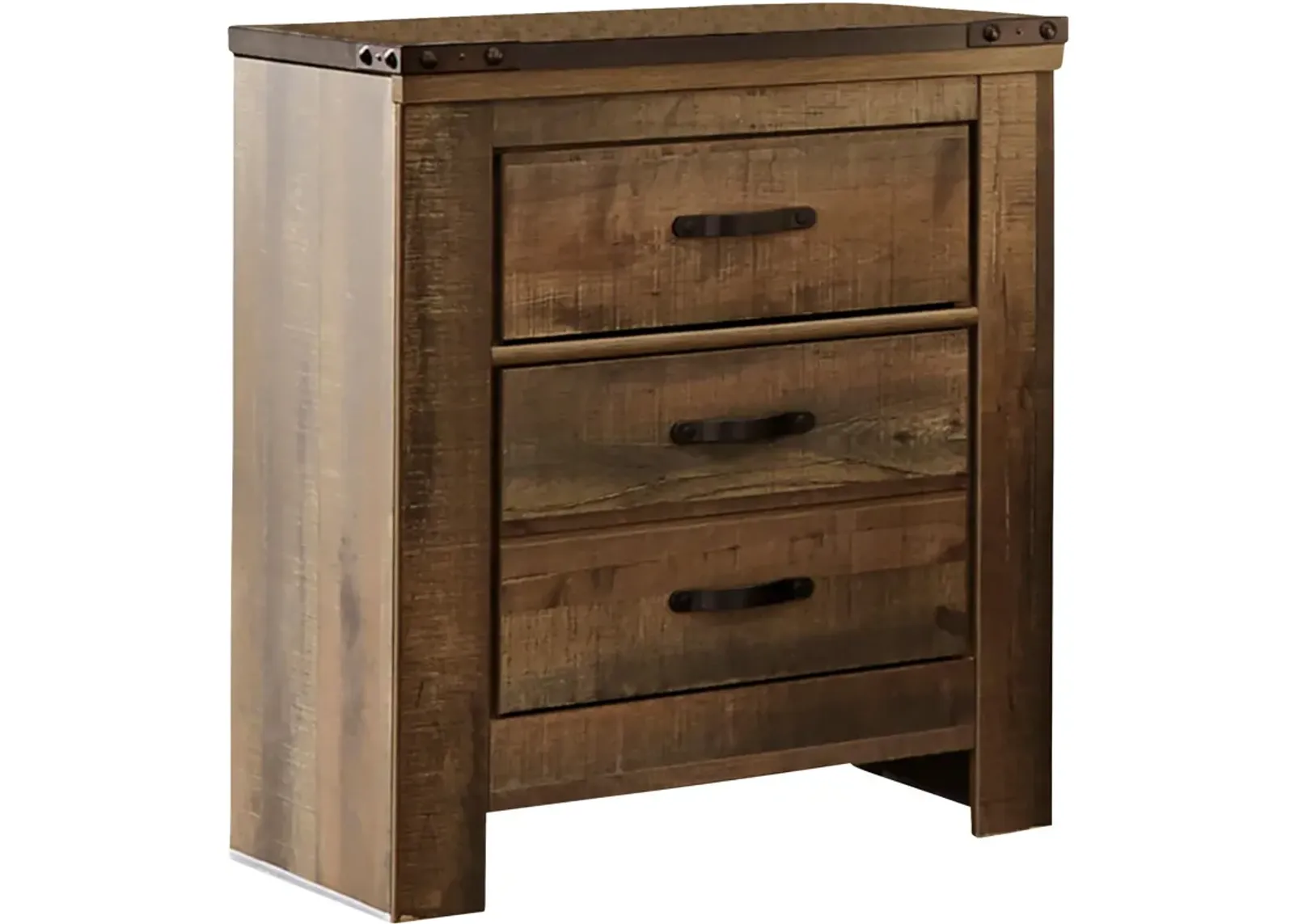 Ashley Furniture | Trinell 2 Drawer Nightstand | Rustic Plank