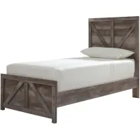 Wynnlow Gray Twin Crossbuck Panel Bed