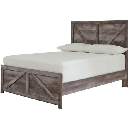 Wynnlow Gray Full Crossbuck Panel Bed