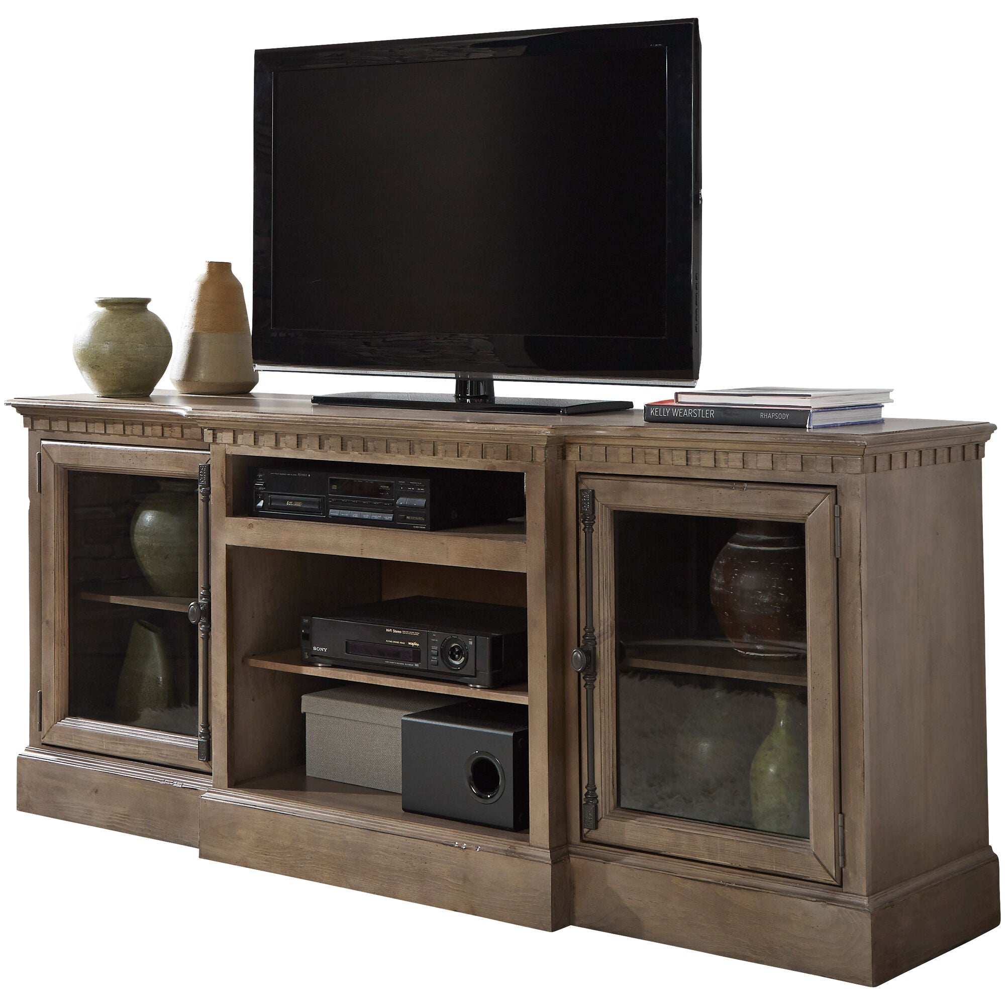 Progressive Furniture | Andover Court 74" Console | Antique Mist