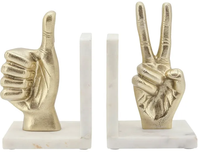 Elevated Chic Hand Sign Bookends 