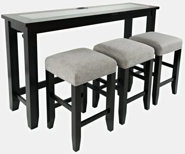Jofran Urban Icon Sofa Table and 3 Stools