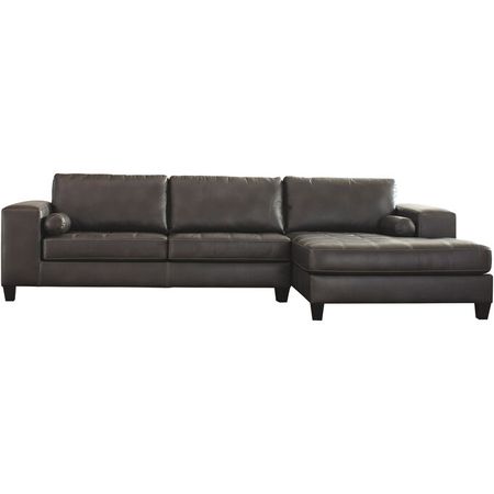 Nokomis Charcoal 2 Piece Right Chaise Sectional Sofa