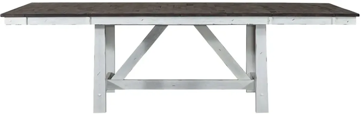 | Farmhouse Trestle Dining Table | White