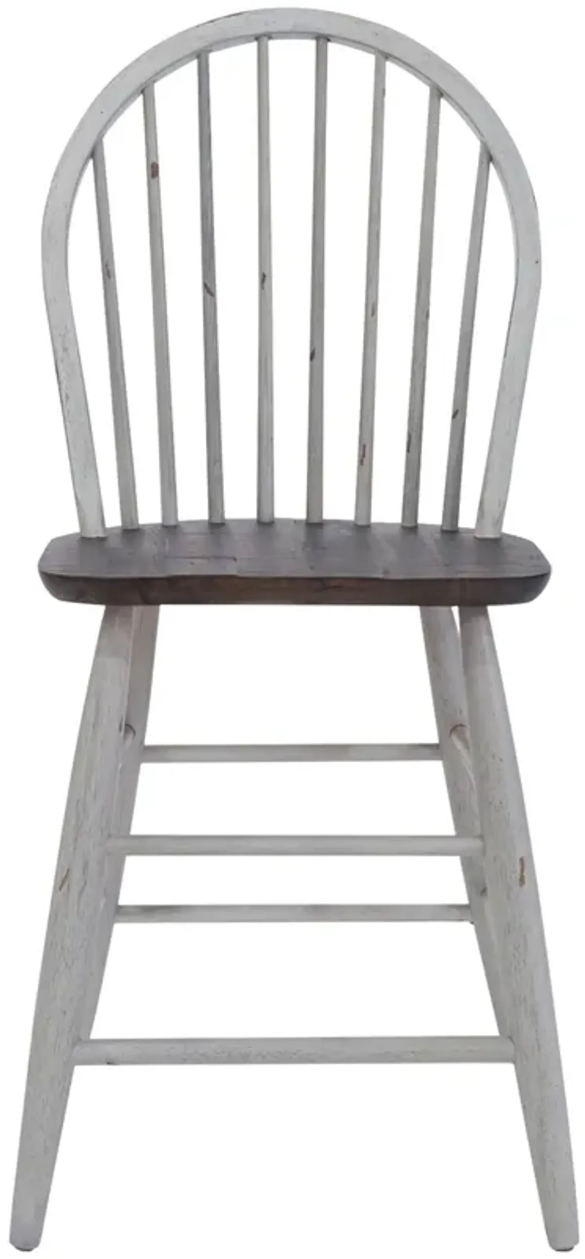 | Farmhouse Windsor Counter Stool | White