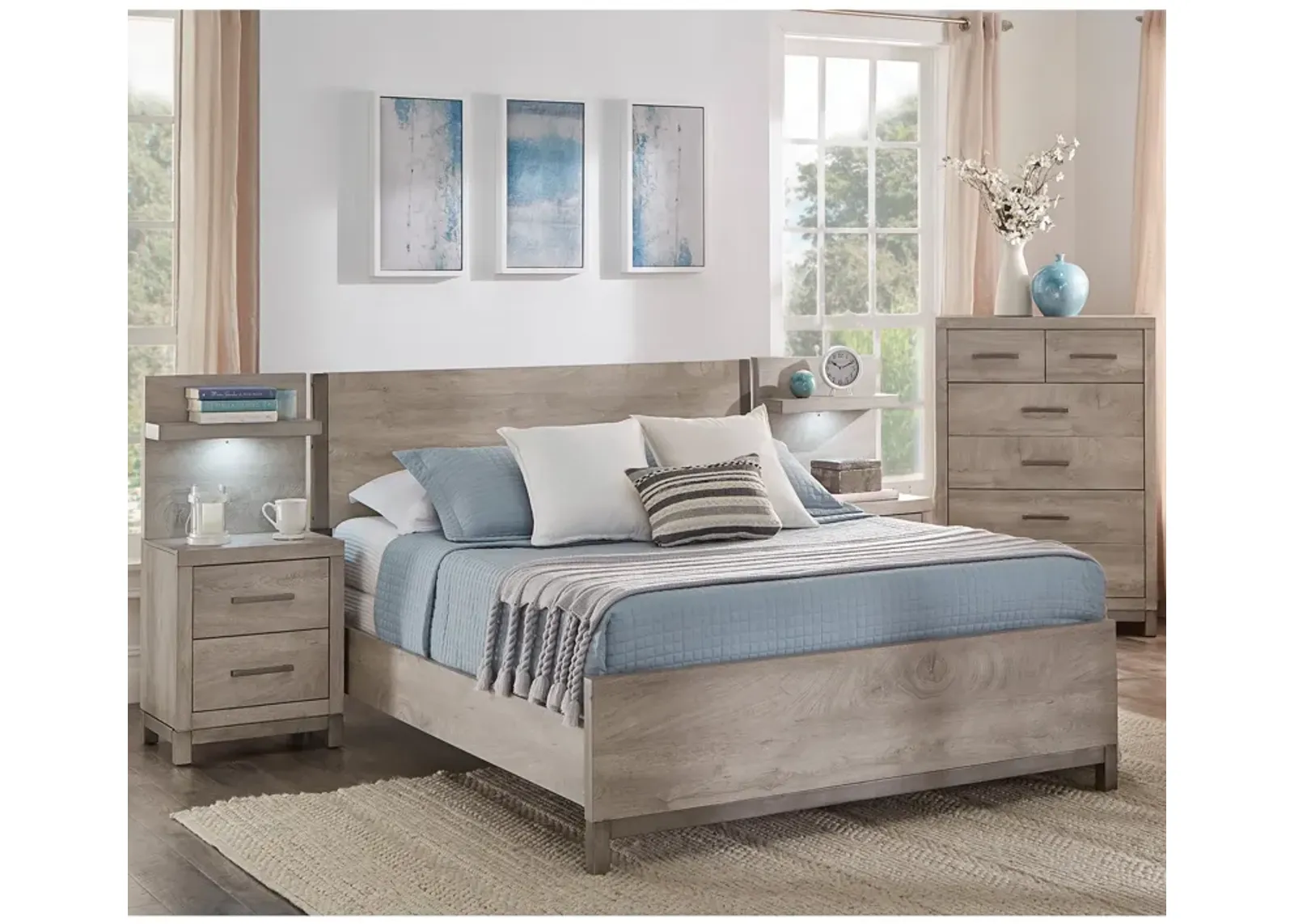 | Queen Brooklyn Wall 3 Piece Room Group | Gray