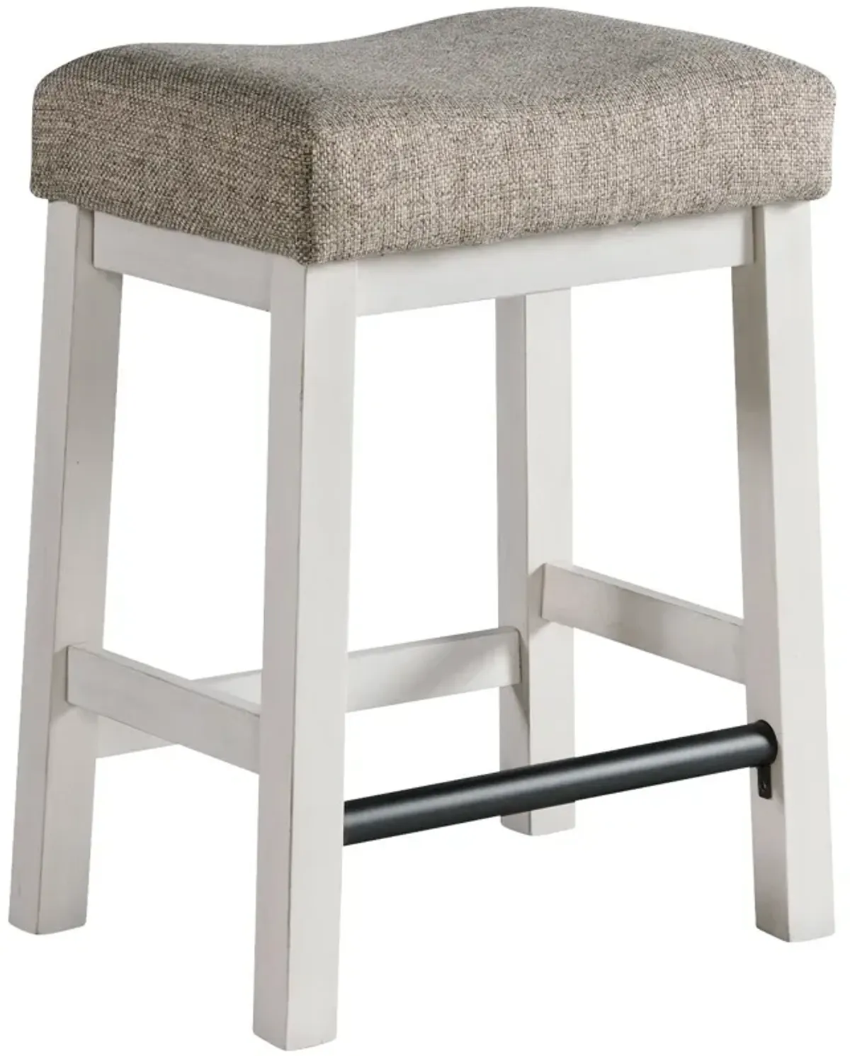 | Drake Backless Barstool | Rustic White