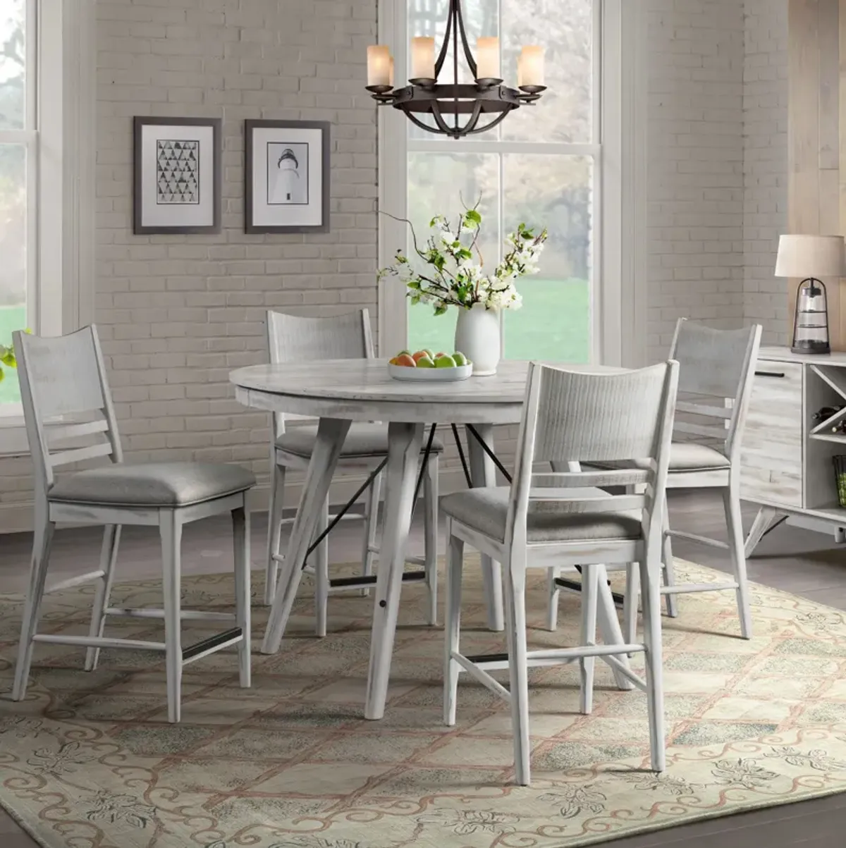Intercon Modern Rustic 5 Piece Counter Set