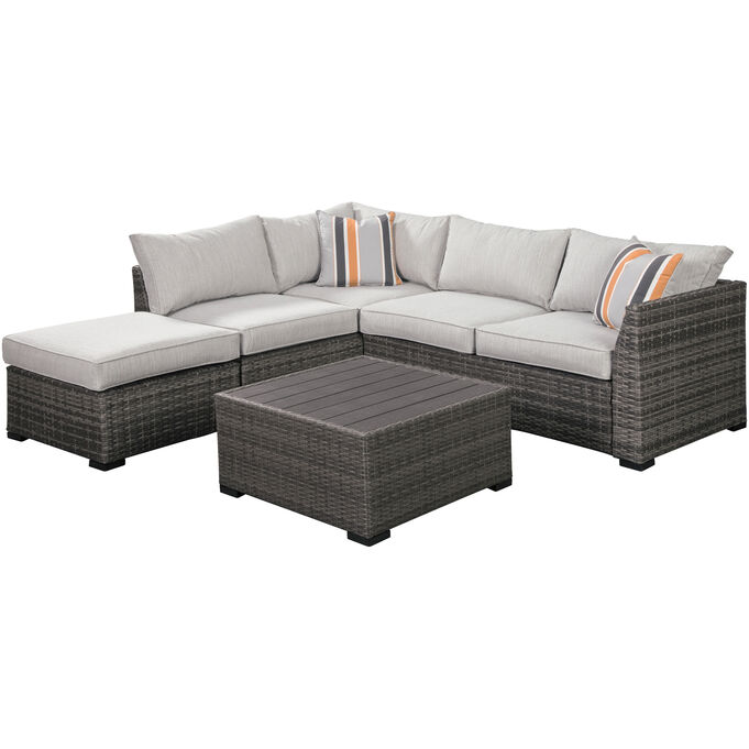 Cherry Point Gray 4 Piece Sectional