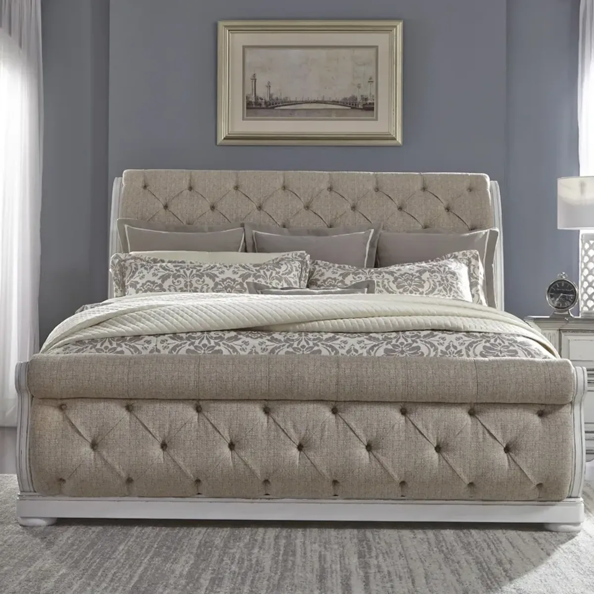 Abbey Park Upholstered Sleigh Bed