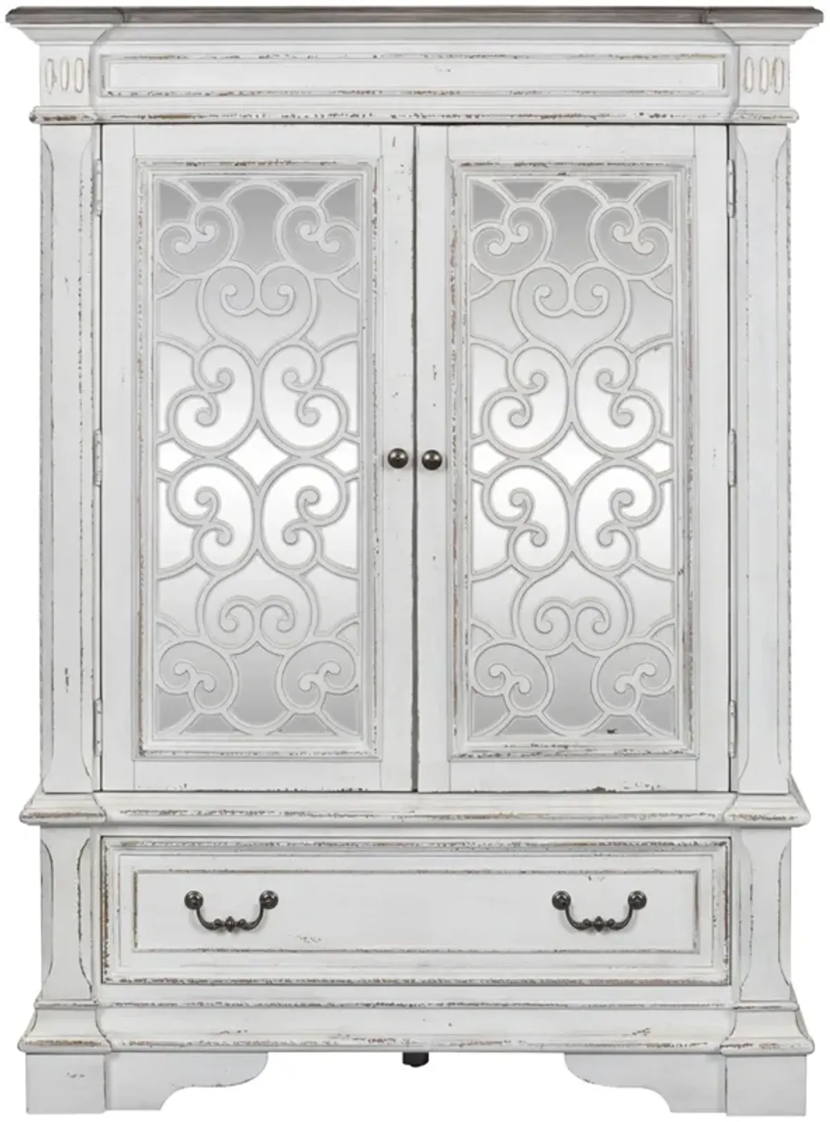 | Abbey Park Mirrored Door Chest | White