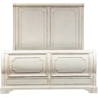 Abbey Road White King Sleigh Bed