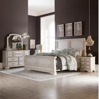Abbey Road White King 4 Piece Sleigh Bed Package